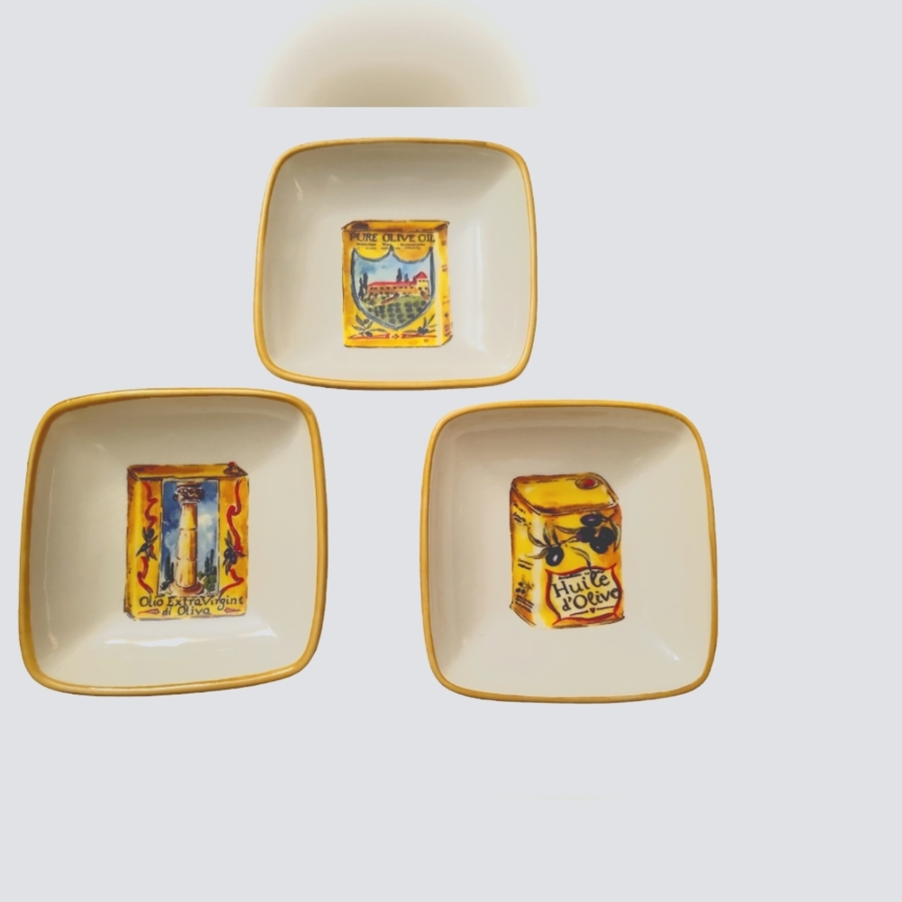 Williams Sonoma Condiment Dishes Set of 3 made in Portugal
